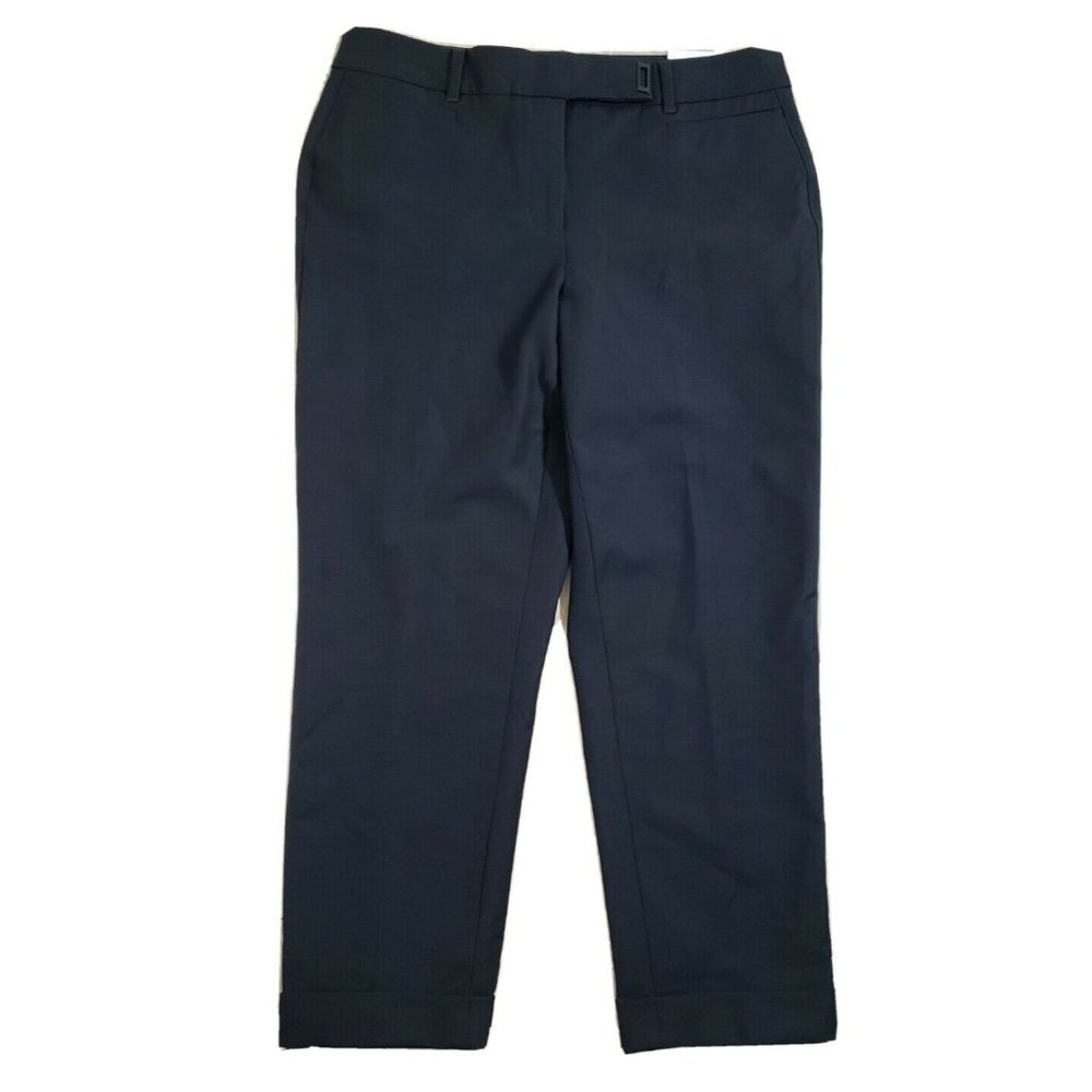 White House Black Market WHBM The Slim Crop Pants Size 6 Stretch Rolled Hem